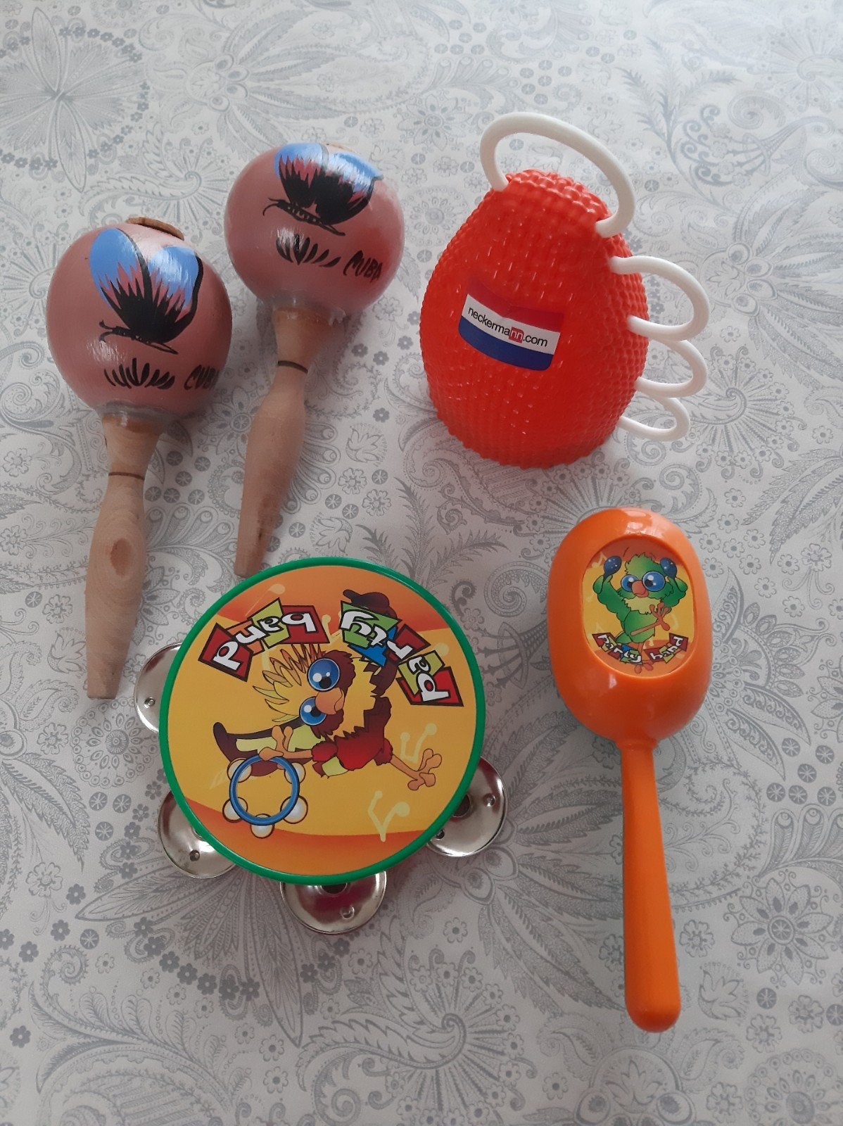 Leuke set kinder muziekinstrumenten ( carnaval ), Ophalen of Verzenden, Gebruikt