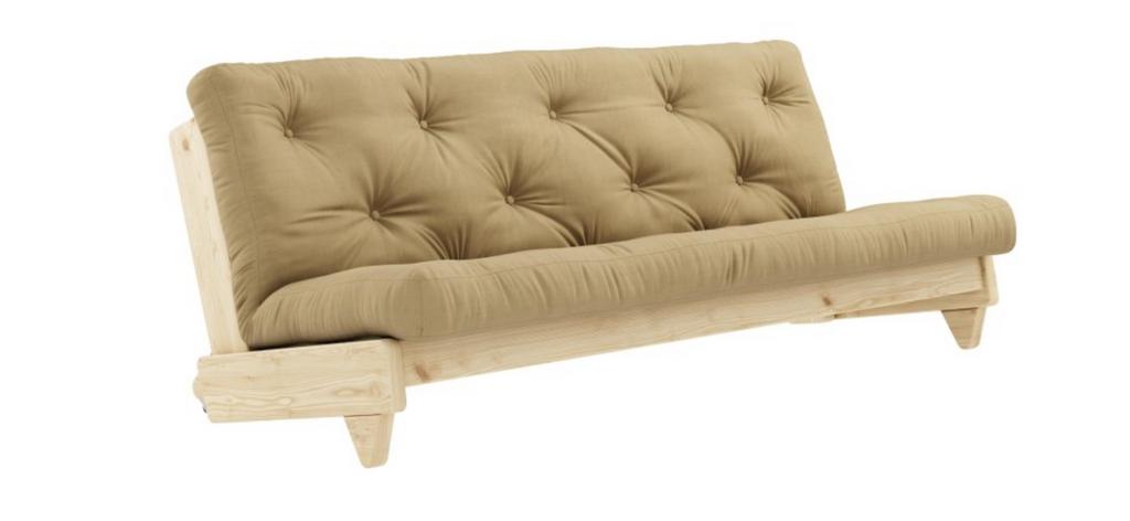 ZGAN Karup designer slaapbank, Ophalen, Beige, Tweepersoons, 140 cm
