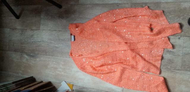 COOLCAT glittervest zalmkleurig mt M z.g.a.n., Kleding | Dames, Truien en Vesten, Ophalen of Verzenden, Zo goed als nieuw