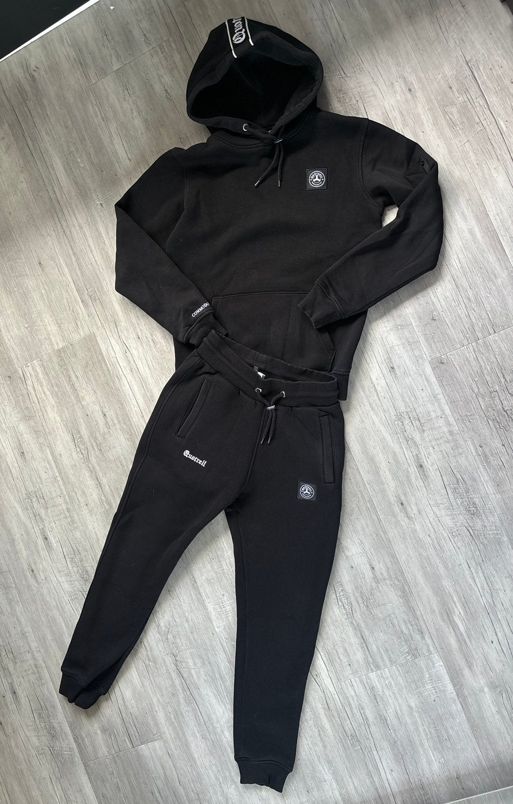 Quotrell joggingset zwart maat Xs (176), Ophalen of Verzenden, Zo goed als nieuw, Jongen, Setje