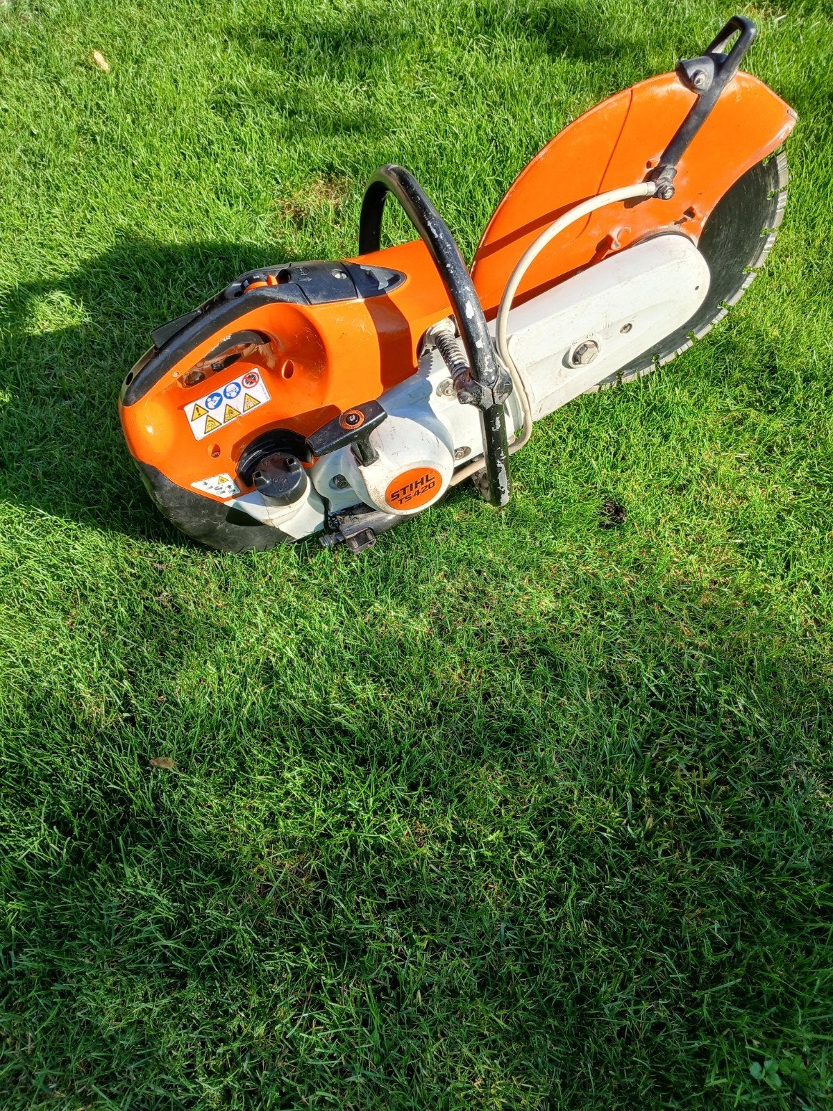 Stihl TS420 Bandenzaag Z.g.a.n, Doe-het-zelf en Verbouw, Stihl, 70 mm of meer, Overige typen, Ophalen of Verzenden