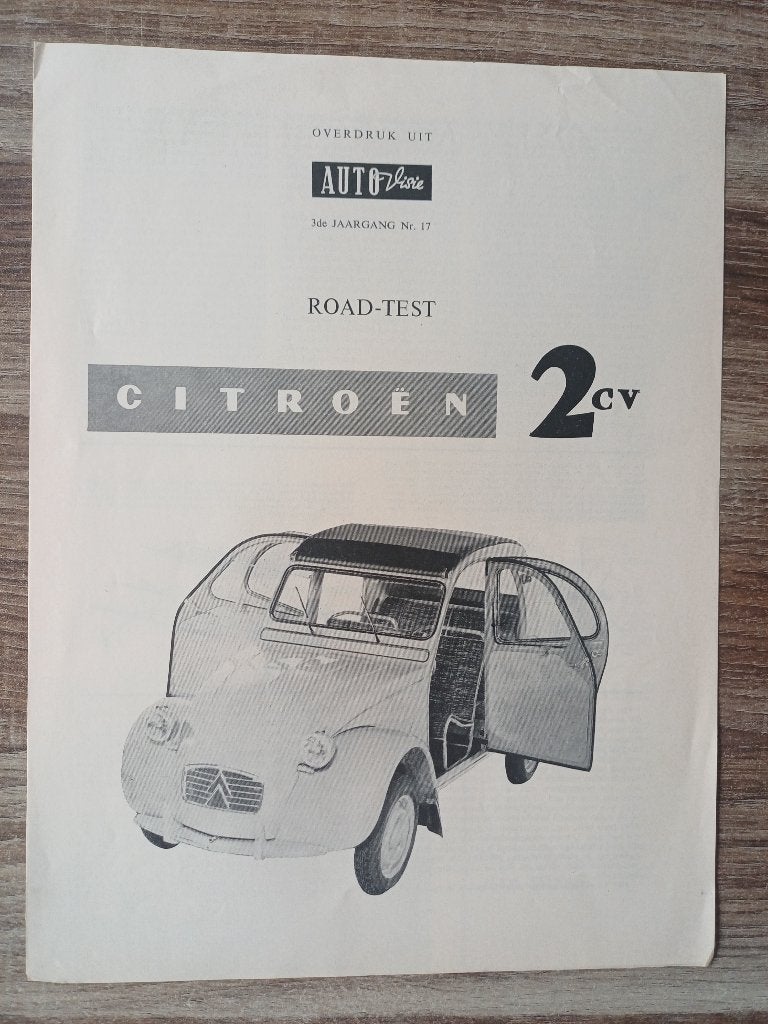 Oude Citroën 2CV road-test, Ophalen of Verzenden, Gelezen, Citroën
