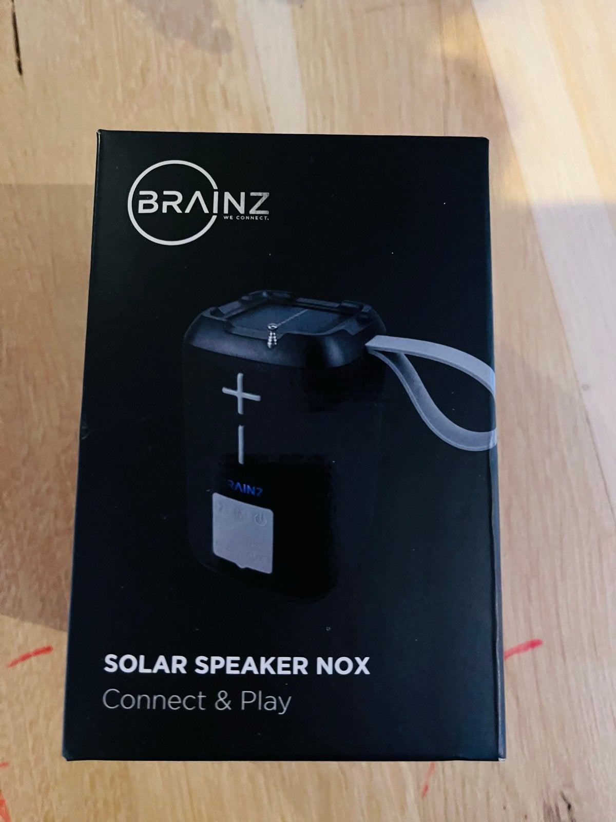 BRAINZ Solar Speaker Nox - Bluetooth Speaker met Zonnepaneel, Audio, Tv en Foto, Overige merken, Nieuw, Ophalen of Verzenden, Draagbare speaker