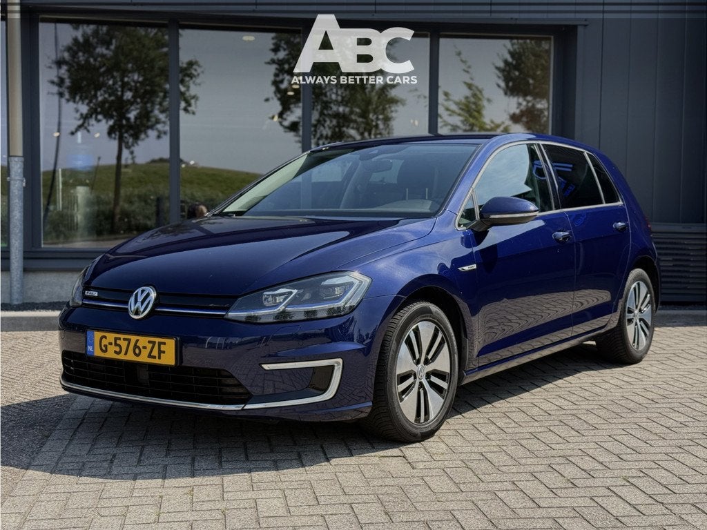 Volkswagen e-Golf e-Golf Digital Dash (bj 2018, automaat), Auto's, Volkswagen, Gebruikt, Automatische klimaatregeling, Blauw, Grijs