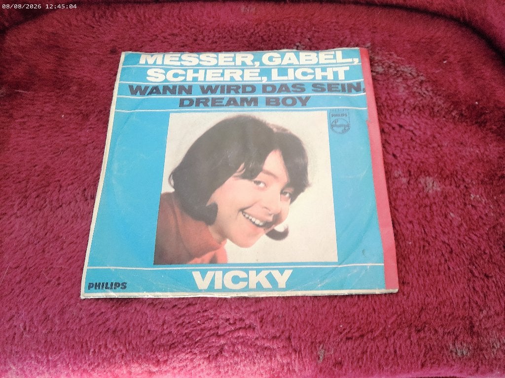 Vicky Leandros - Messer Gabel Schere Licht, Gebruikt, Fotohoes, 7 inch, Ophalen of Verzenden