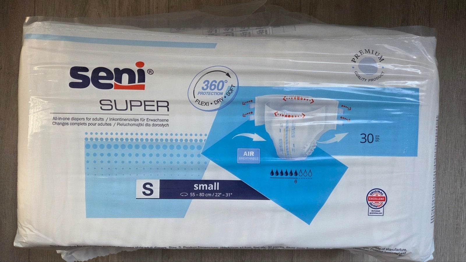 Super Seni luiers Small, Ophalen