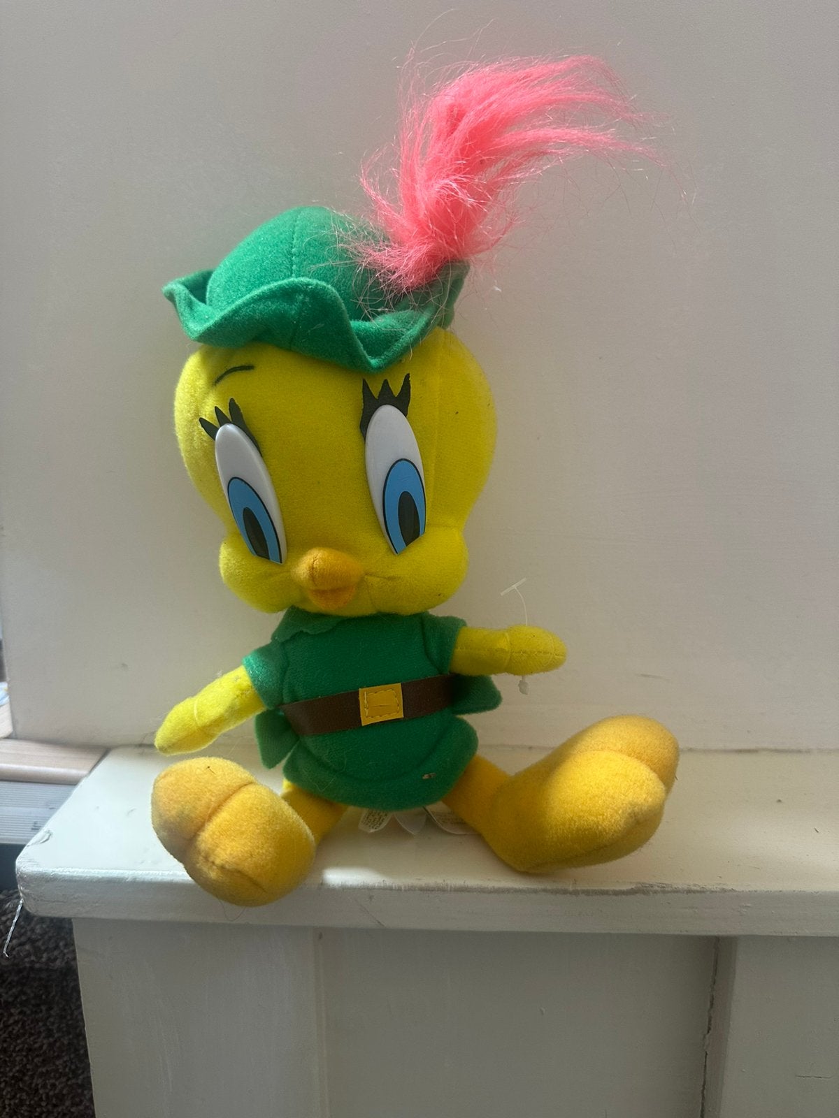 Looney Tunes Tweety Bird knuffel, verkleed als Robin Hood, Ophalen of Verzenden, Overige typen