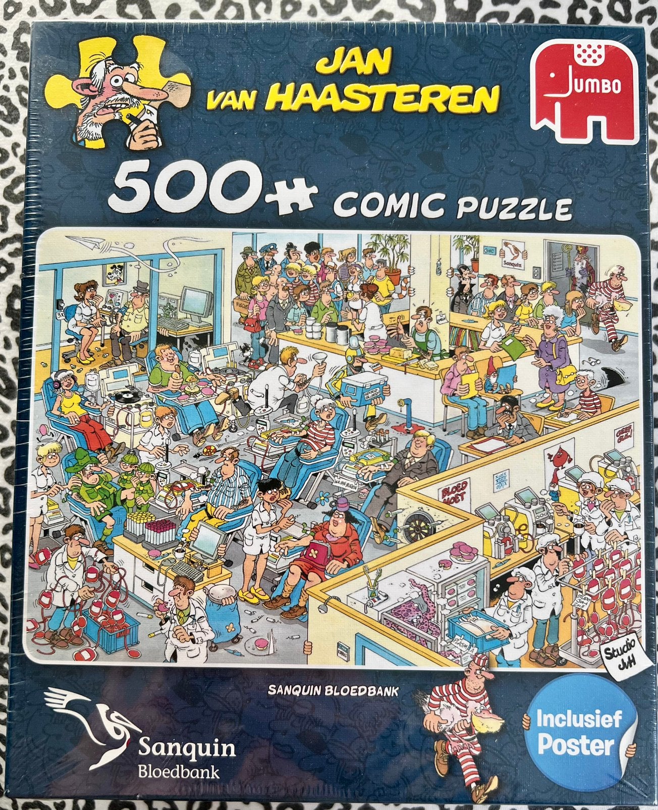Jan van Haasteren “Sanquin Bloedbank” 500 stukjes NIEUW, Ophalen of Verzenden, 500 t/m 1500 stukjes, Nieuw, Legpuzzel