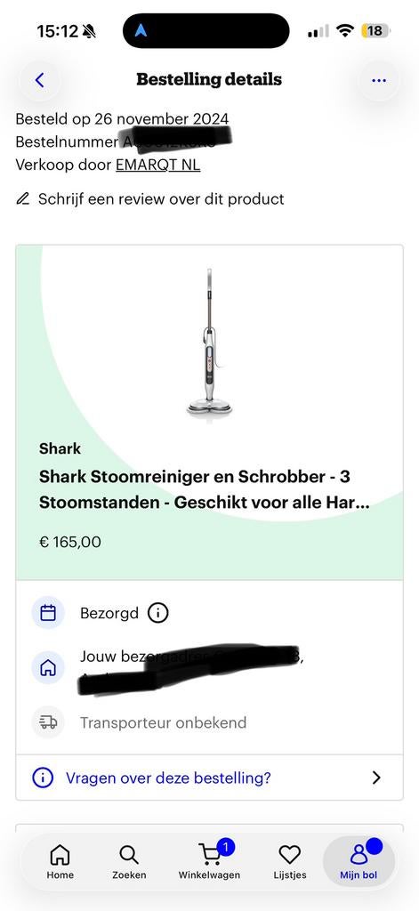 Shark Steam & Scrub stoomreiniger, Ophalen of Verzenden, Gebruikt
