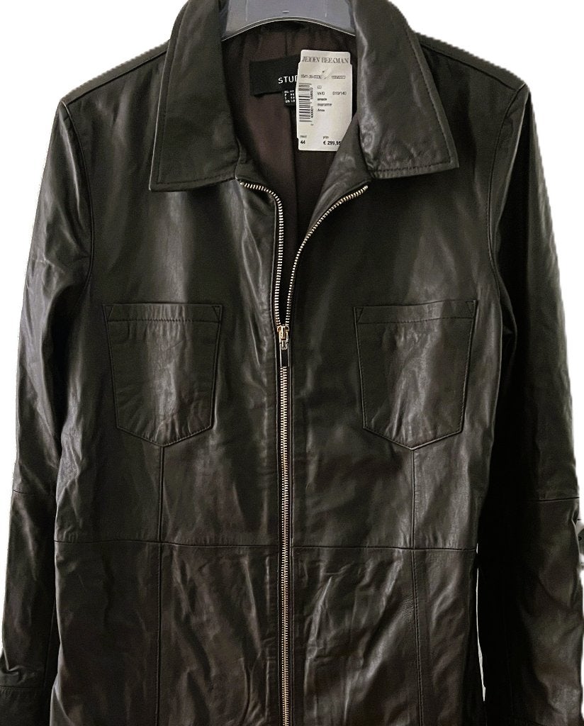 NIEUW STUDIO AR jurk jas leer Amada 44 donkerbruin ARMA, Bruin, Verzenden, Arma, Maat 42/44 (L)