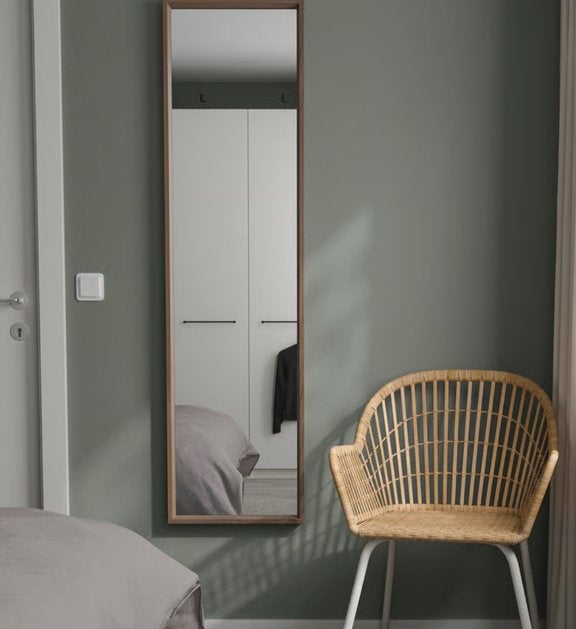 IKEA NISSEDAL Mirror 40x150 cm – Walnut Effect, Ophalen, Overige typen, Zo goed als nieuw, Minder dan 100 cm