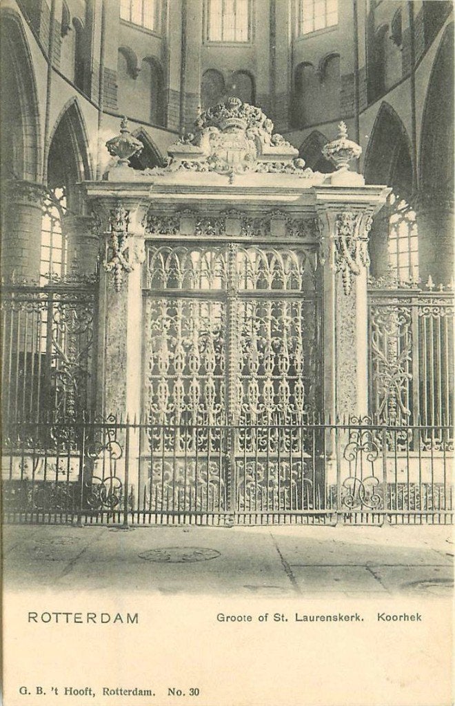 388-244-019 Rotterdam St Laurenskerk, Verzenden, Voor 1920, Zuid-Holland
