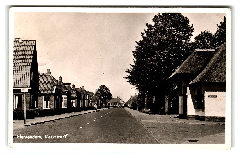 Muntendam, Kerkstraat, Verzenden, 1940 tot 1960, Gelopen, Groningen