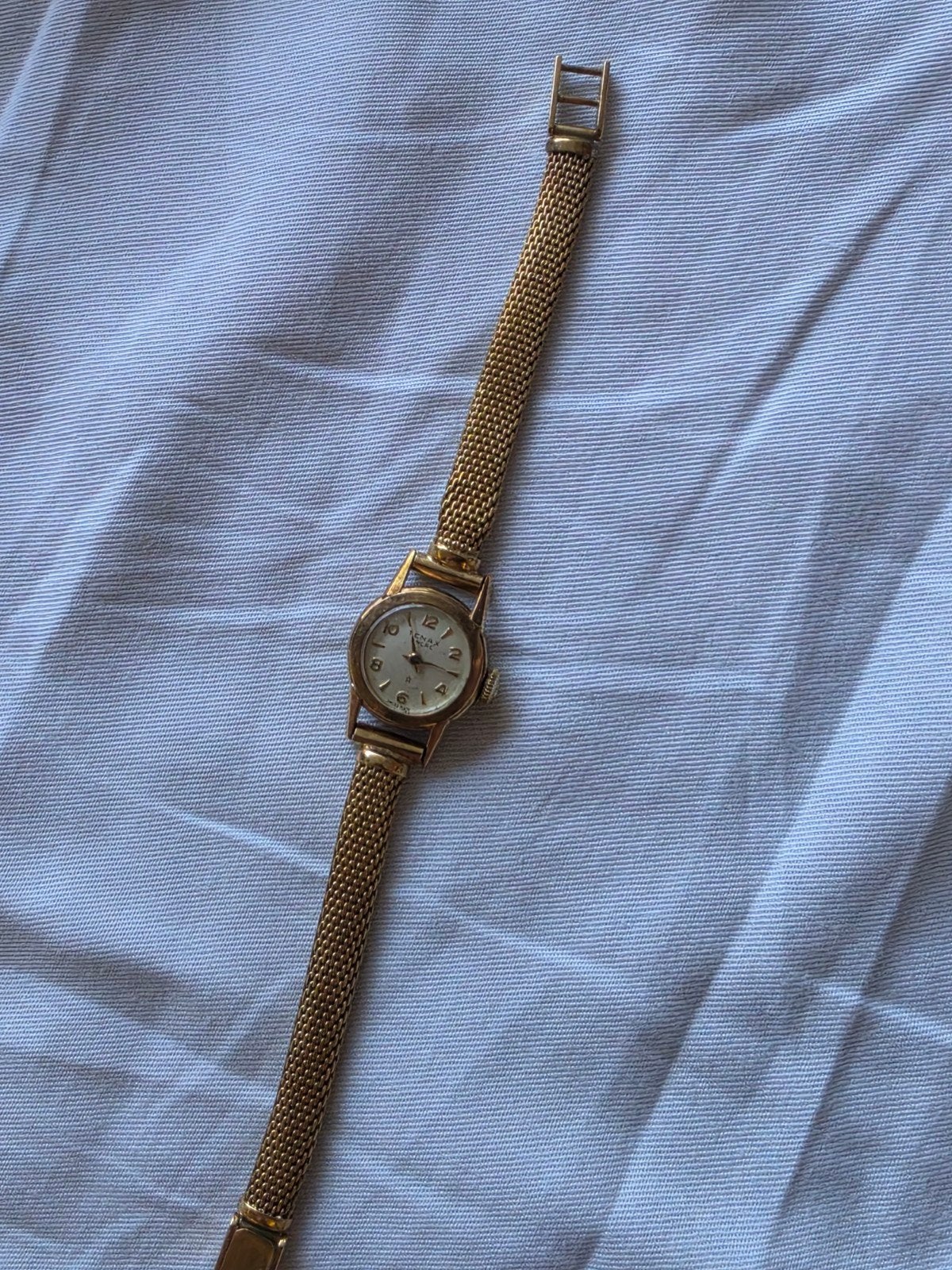 Vintage Tenax Ancre 18K Gouden Dames Polshorloge, Ophalen of Verzenden, Goud, Polshorloge