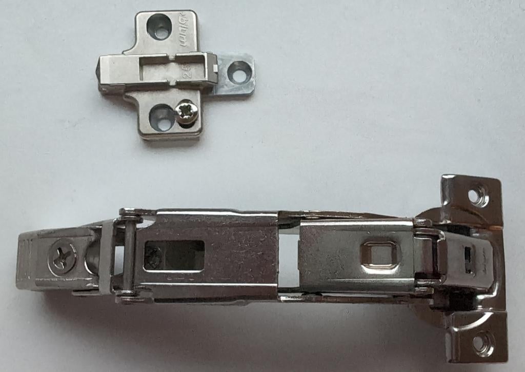 Blum scharnieren 4 stuks | 155 graden, opliggend, soft close, Ophalen of Verzenden, Nieuw, IJzer, Scharnier