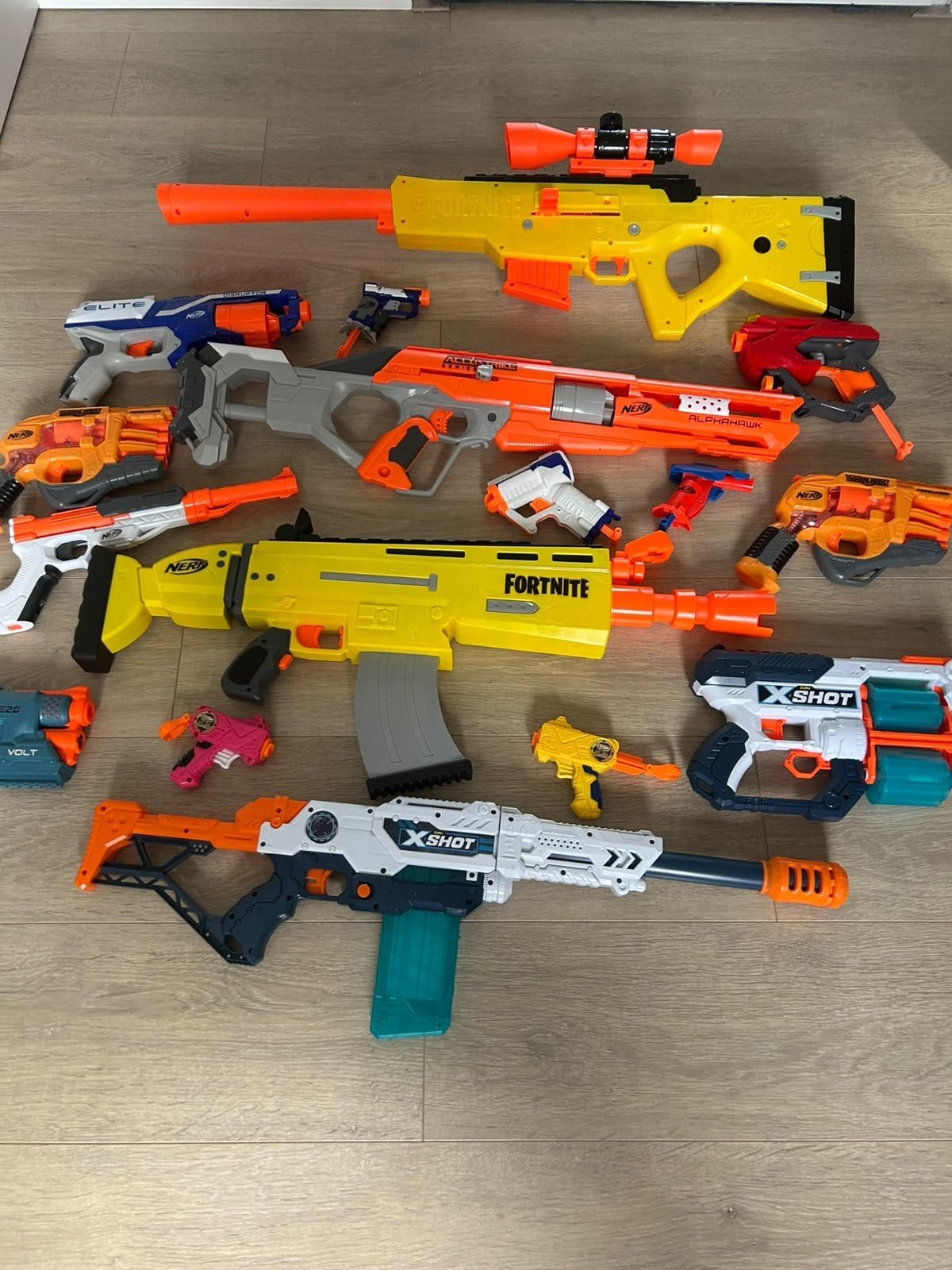 Grote Nerf en X-Shot Blaster Collectie - Fortnite, Elite, Ophalen