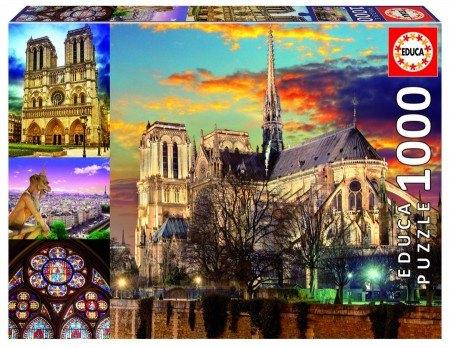 Educa: Collage Notre Dame 1000 stukjes, Ophalen of Verzenden, 500 t/m 1500 stukjes, Nieuw, Legpuzzel