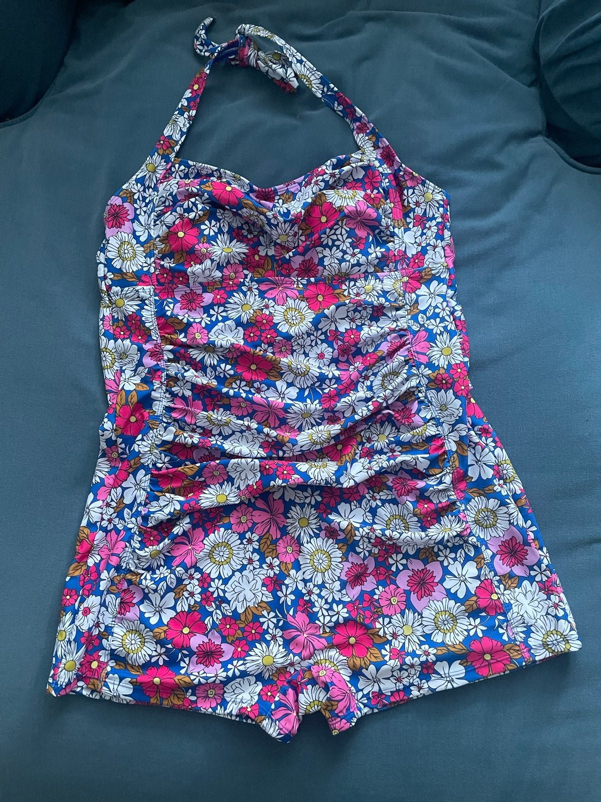 Retro badpak met bloemenprint - Maat XXL, Ophalen of Verzenden, Nieuw, Meerkleurig, Badpak