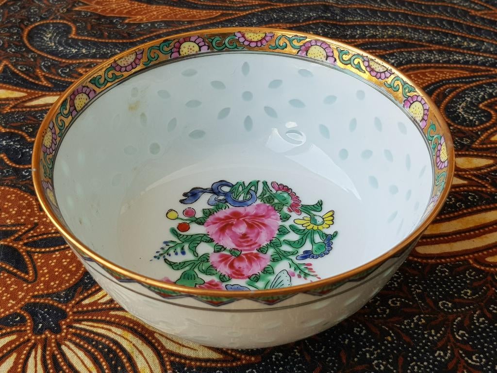 Mooie stel oude Chinese rijstkommen van porselein 11,5 cm., Antiek en Kunst, Antiek | Porselein, Ophalen of Verzenden
