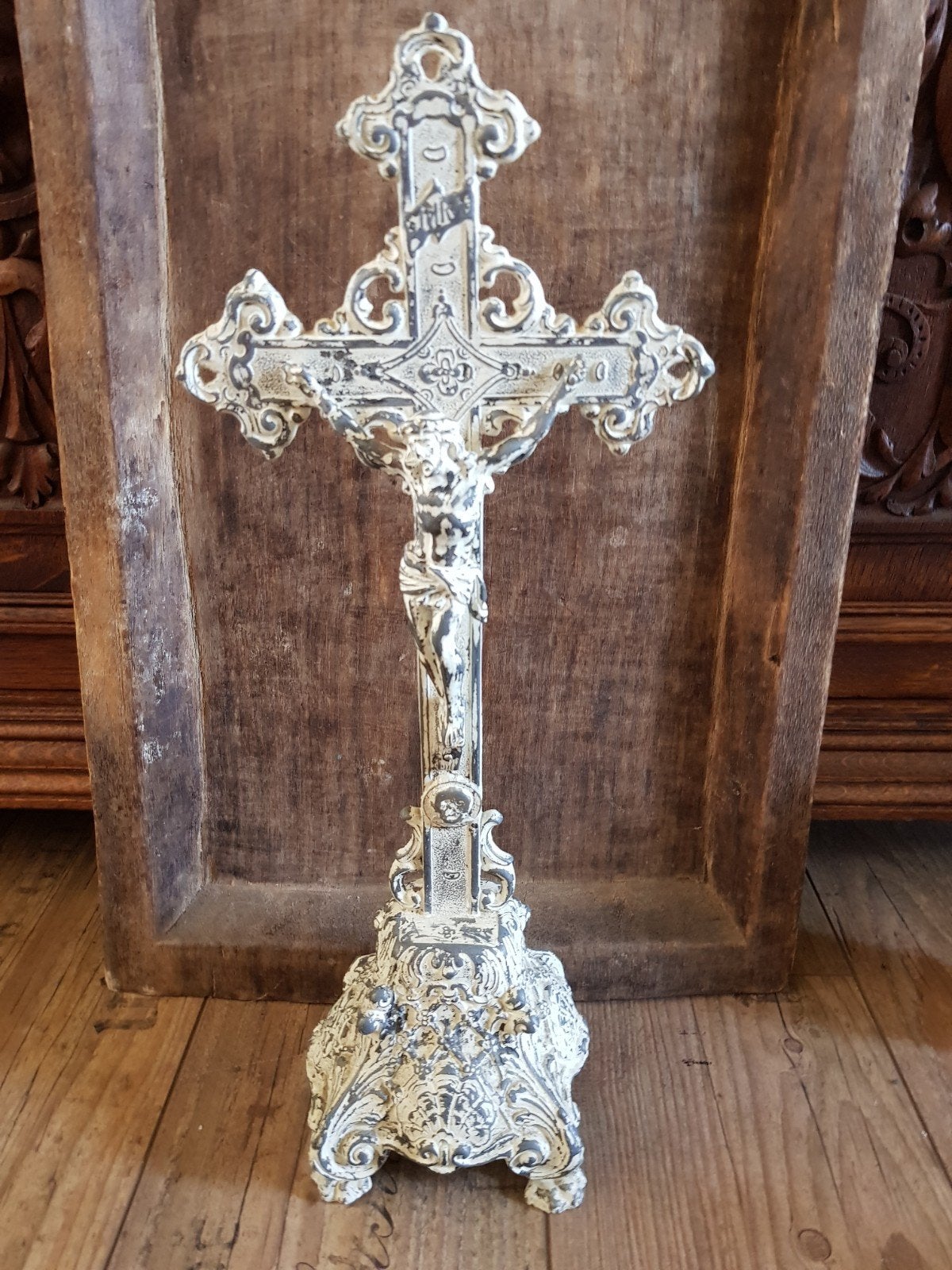 kruisbeeld groot model, Antiek en Kunst, Antiek | Religie, Ophalen of Verzenden
