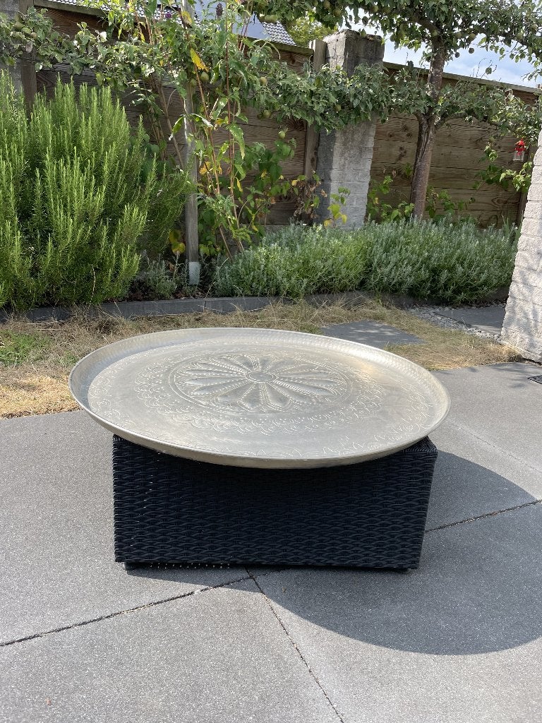 Riverdale Oxford schaal (Ø89 cm) - Decoratieve schaal, Rond, Ophalen of Verzenden, Metaal, Met opstaande rand