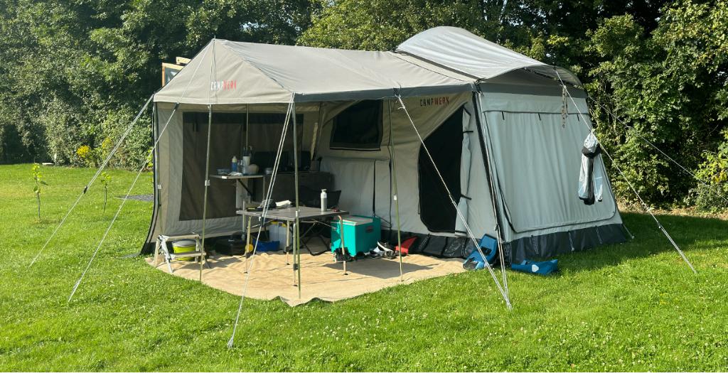 Campwerk Economy onroad tenttrailer in topstaat, Ophalen, Campwerk, Meerkleurig, Aanwezig