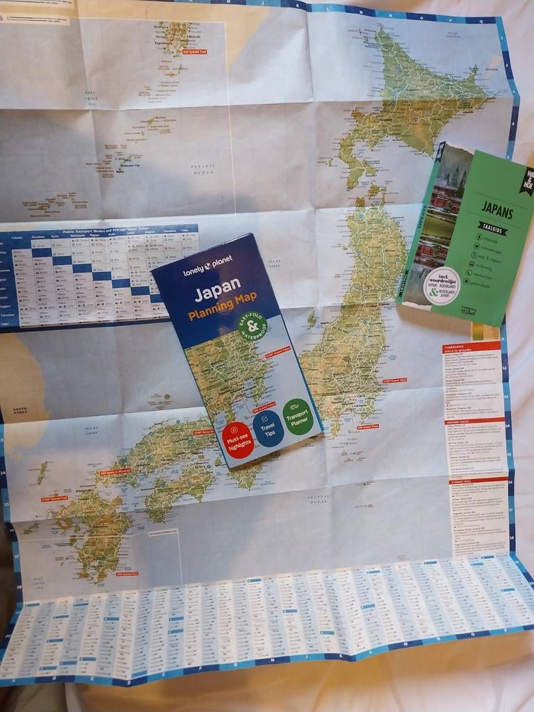 Lonely Planet kaart Japan plus Taalgids Japans, Boeken, Gelezen, Lonely Planet, Ophalen of Verzenden, Reisgids of -boek