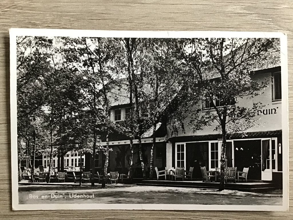 Hotel-Café-Restaurant Bosch en Duin Udenhout ca 1950, Verzenden, 1940 tot 1960, Gelopen, Noord-Brabant