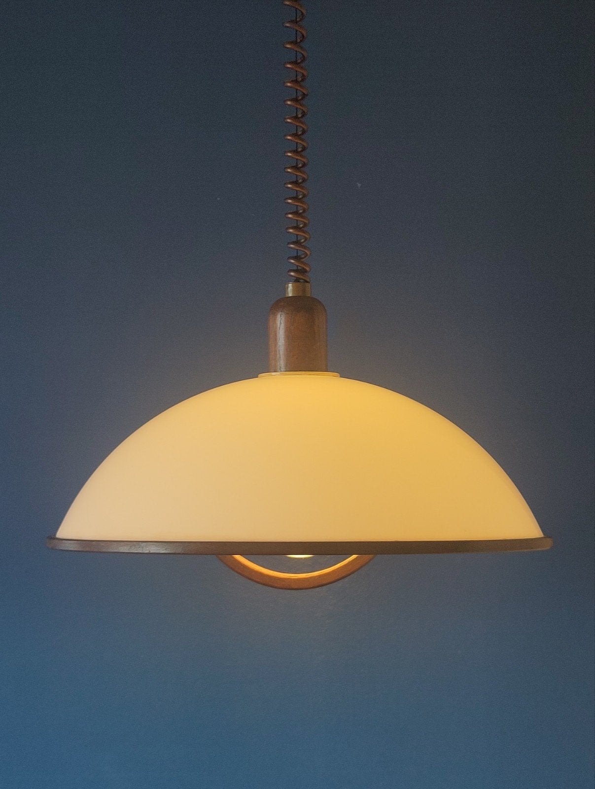Vintage mushroom lamp Steinhauer hanglamp space age plexi, Hout, Gebruikt, ., .
