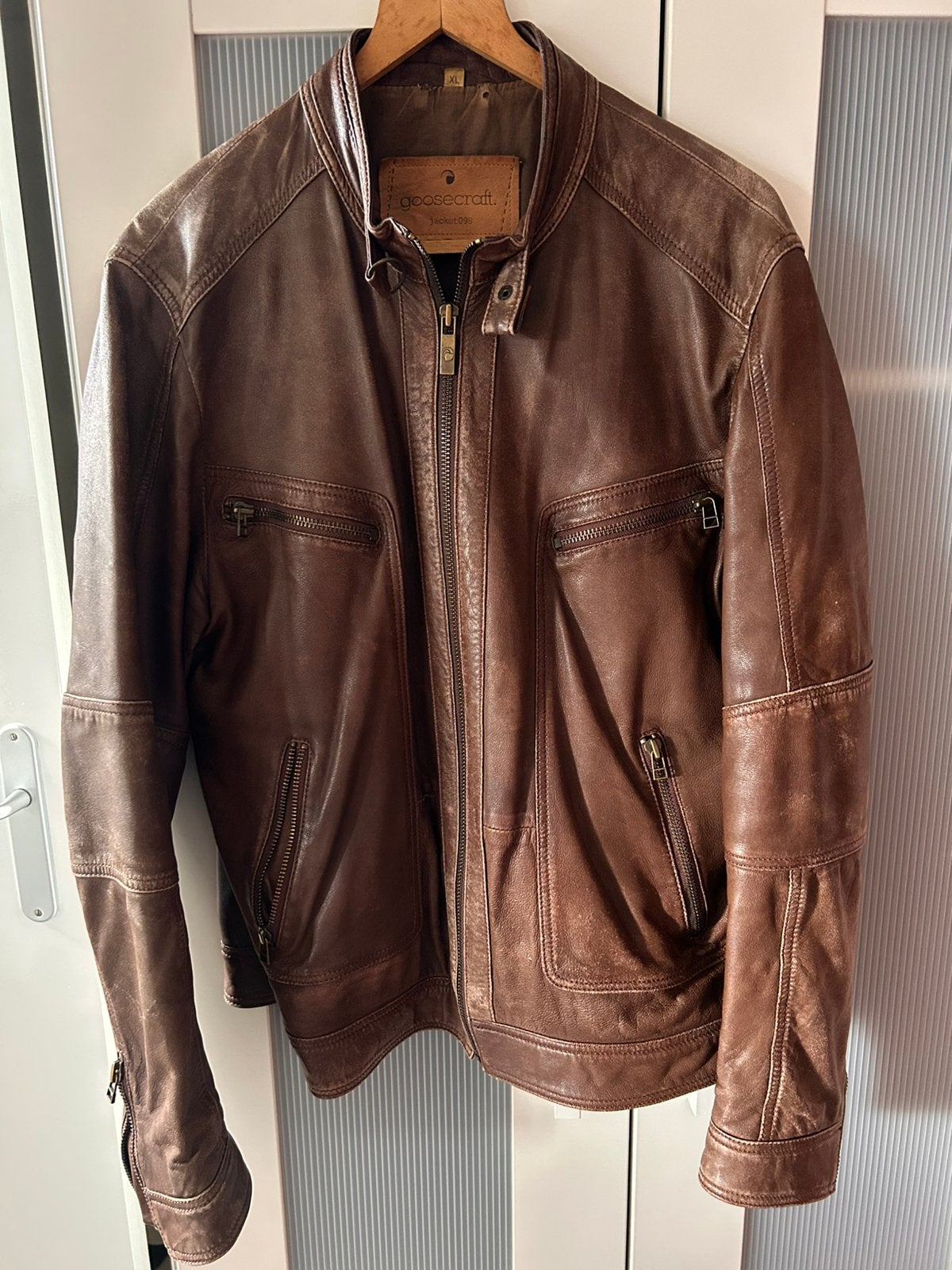 Goosecraft | Leren jas | Bruin | maat XL, Verzenden, Gedragen, Maat 56/58 (XL), Bruin
