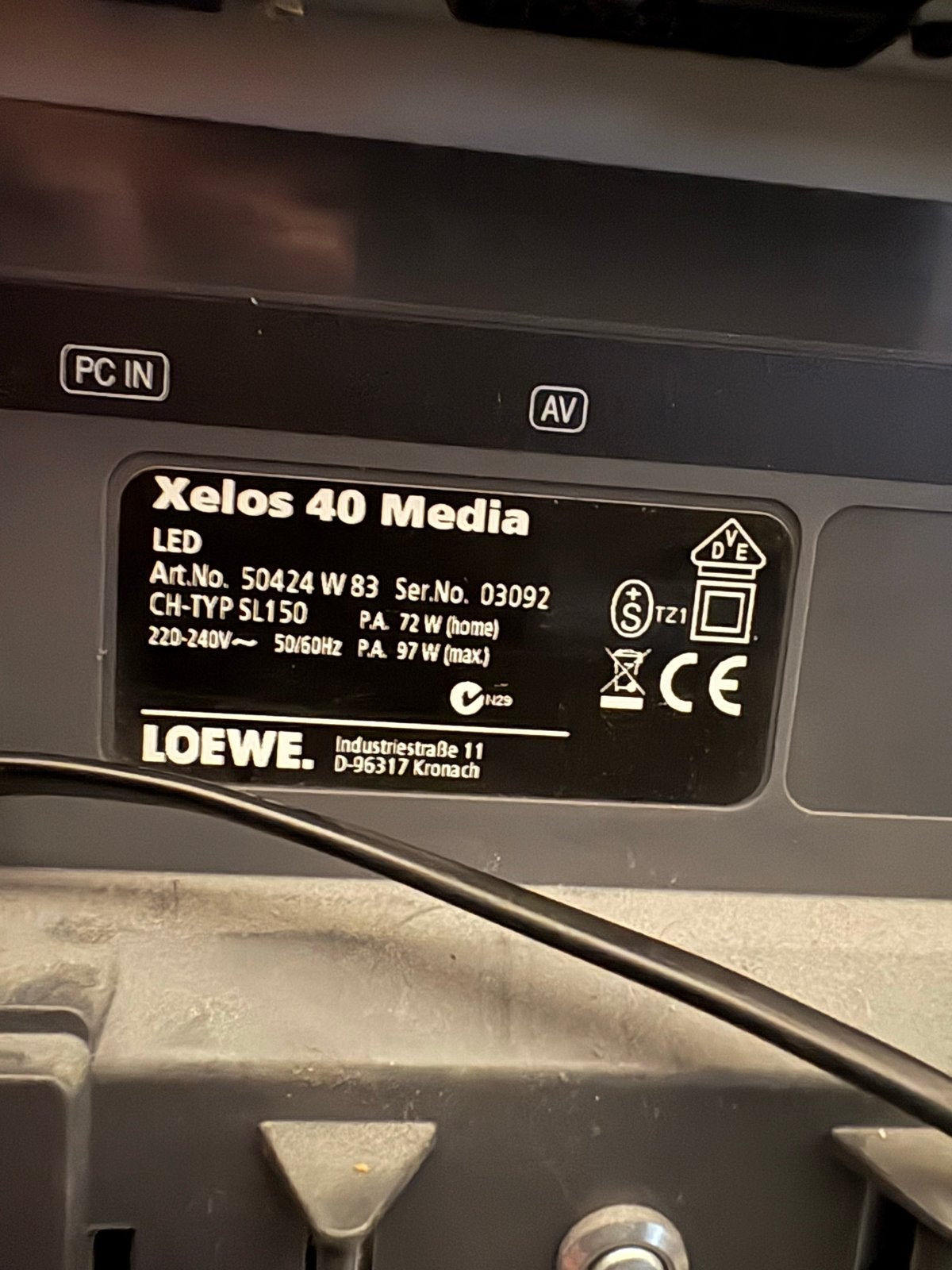 Loewe Xelos 40 inch flatscreen Ziggo gecertificeerd, Overige merken, LED, Ophalen of Verzenden, Zo goed als nieuw