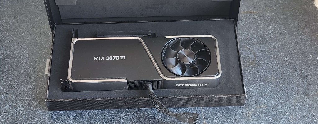 RTX 3070 Ti Founders edition, Computers en Software, Videokaarten, Zo goed als nieuw, Nvidia, PCI-Express 4.0, GDDR6, HDMI, DisplayPort