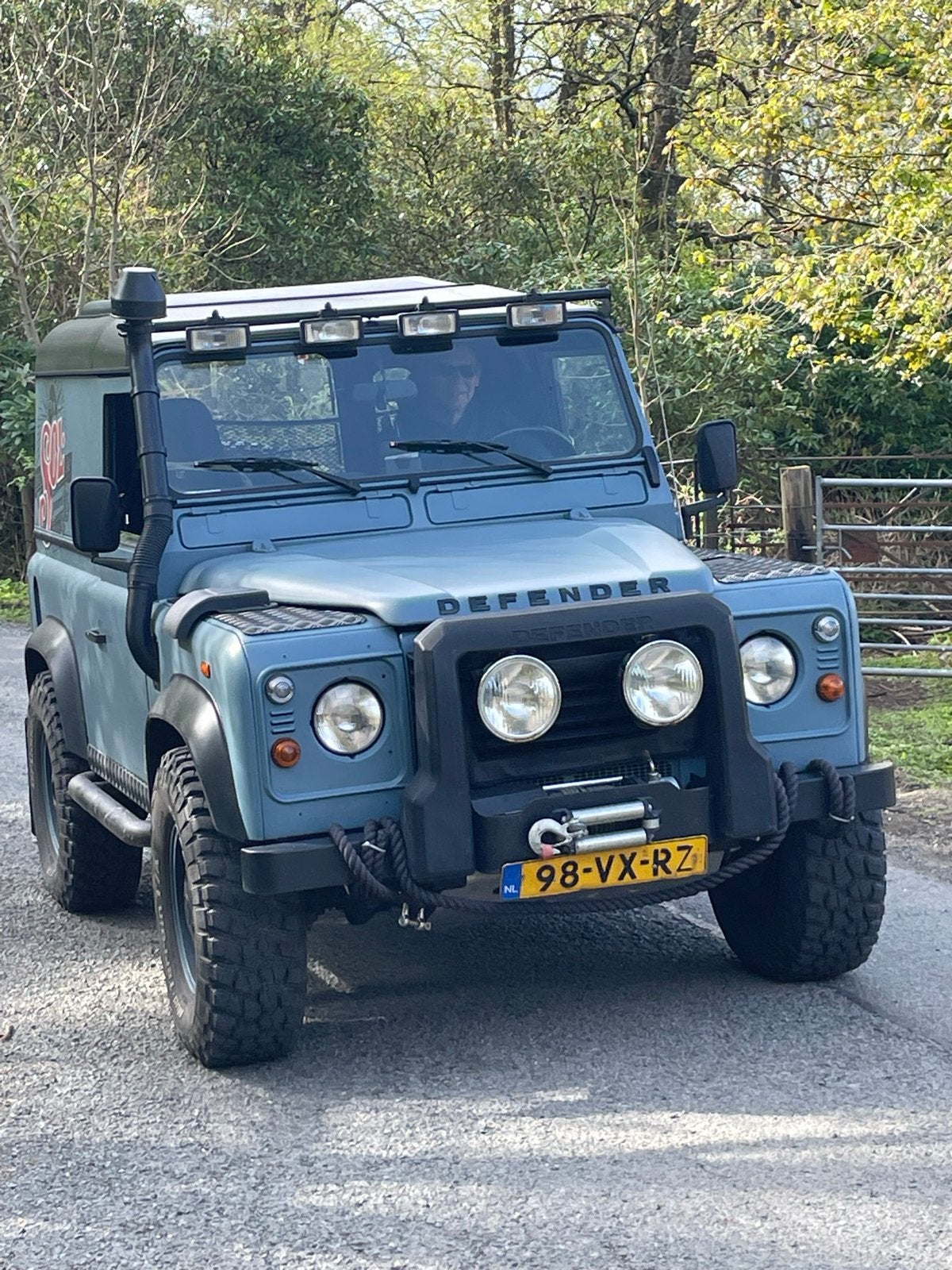 Gerestaureerde, mooie Defender TD5, Auto's, 2500 cc, Zwart, Blauw, Defender
