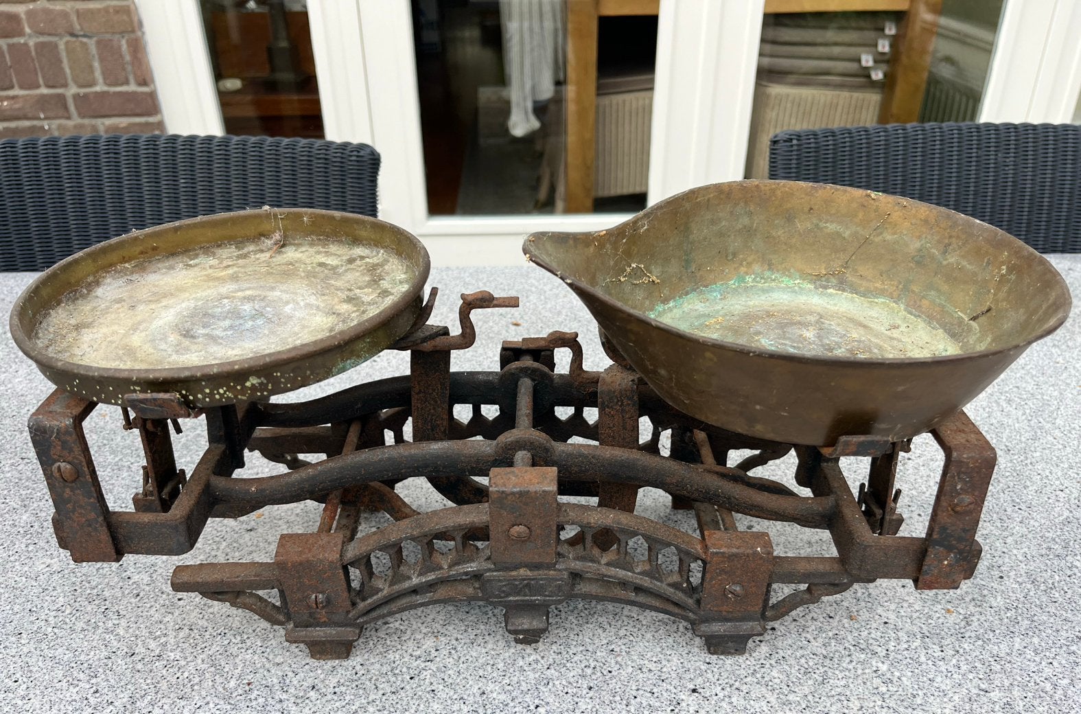 Oude weegschaal, Ophalen, Gebruikt, 500 gram of grover, Minder dan 10 kg
