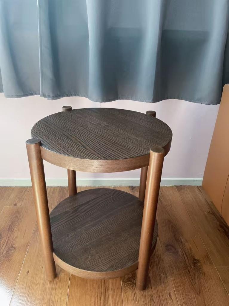 IKEA LISTERBY Tafeltje, donkerbruin beukenfineer, Huis en Inrichting, Tafels | Salontafels, Gebruikt, 50 tot 75 cm, Minder dan 50 cm