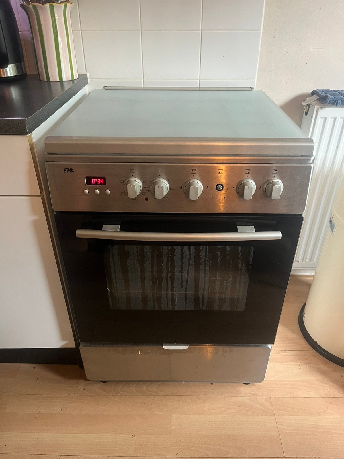 Etna gasfornuis, Ophalen, 4 kookzones, Zo goed als nieuw, Gas