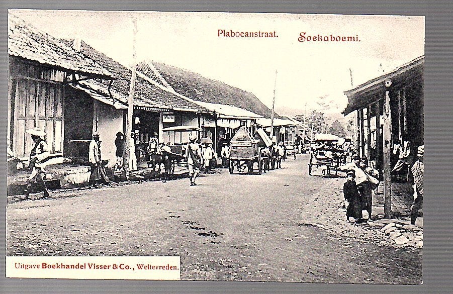 Ned Indië  1900 Soekaboemi Plaboeanstraat Boekhandel Visser, Ophalen of Verzenden, Voor 1920, Frankrijk