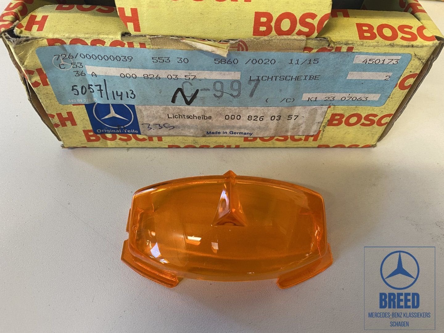 NOS knipperlichtglaasje koplamp Mercedes-Benz W108 W109 W111, -, Nieuw, Ophalen of Verzenden, -