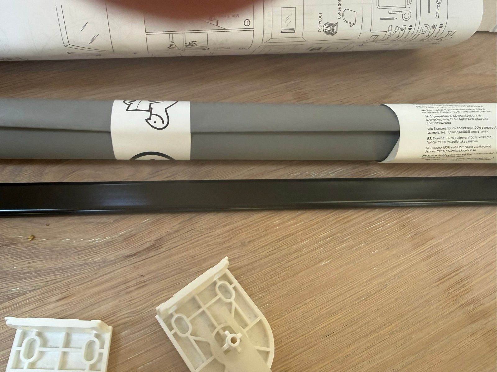 Nieuw grijs verduisterend IKEA Fonsterblad rolgordijn 60x155, Verduisterend, Nieuw, Ophalen of Verzenden, Rolgordijn