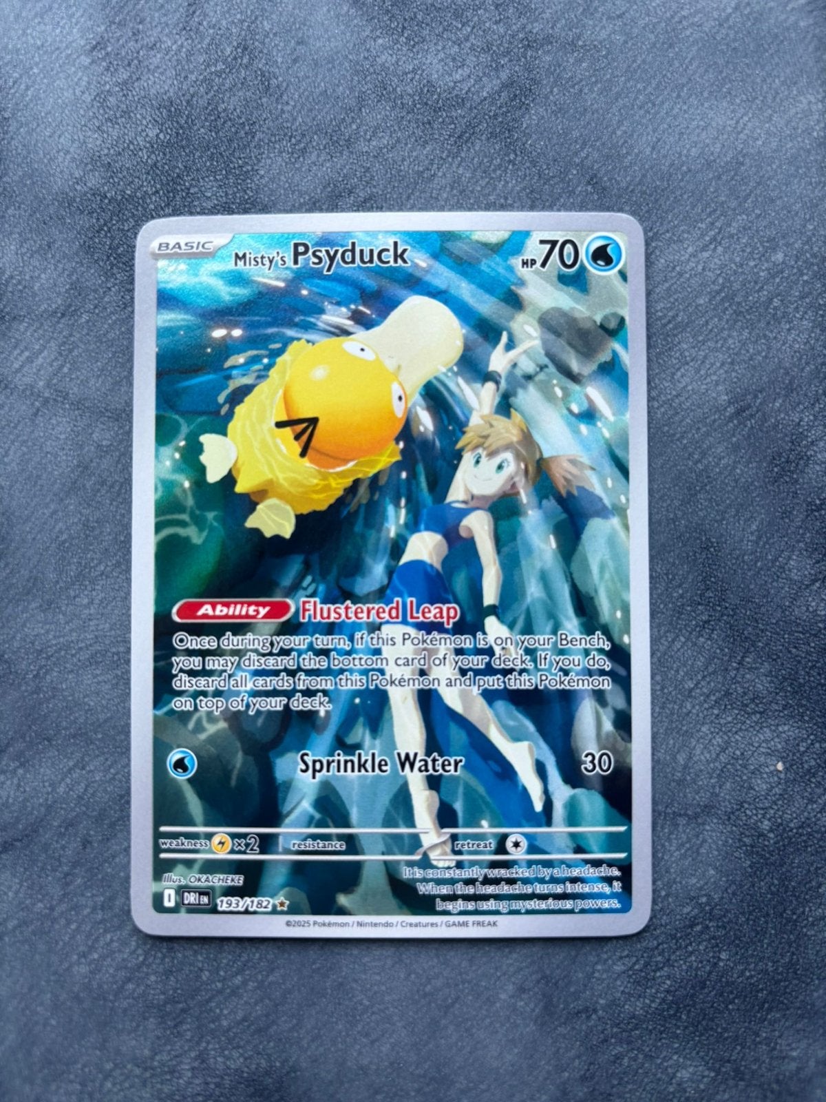Misty's Psyduck Pokémon Kaart (Engels), Ophalen of Verzenden, Zo goed als nieuw, Losse kaart
