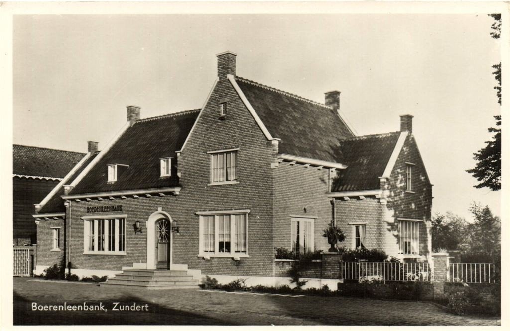 Boerenleenbank, Zundert - ongelopen, Verzamelen, Ansichtkaarten | Nederland, Verzenden, 1940 tot 1960, Ongelopen, Noord-Brabant