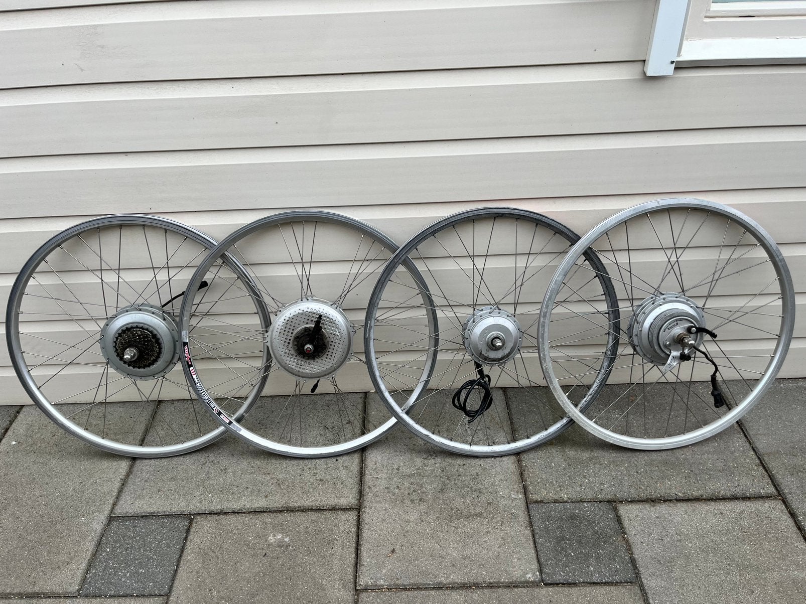 Elektrische wielen 28 inch, Fietsen en Brommers, Fietsonderdelen, Gebruikt, Aluminium, Ophalen, Elektrische fiets