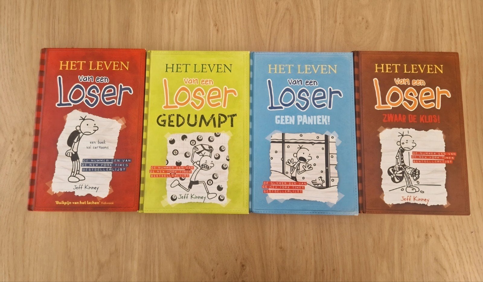 Het Leven van een Loser - 4-delige boekenreeks, Ophalen of Verzenden, Zo goed als nieuw, Jeff Kinney, Fictie