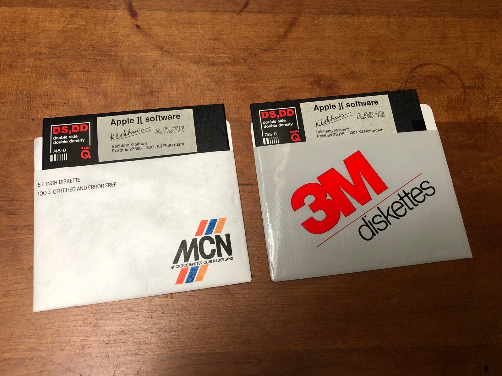 Apple II software van Stichting Klokhuis (2 diskettes), Computers en Software, Vintage Computers, Ophalen of Verzenden