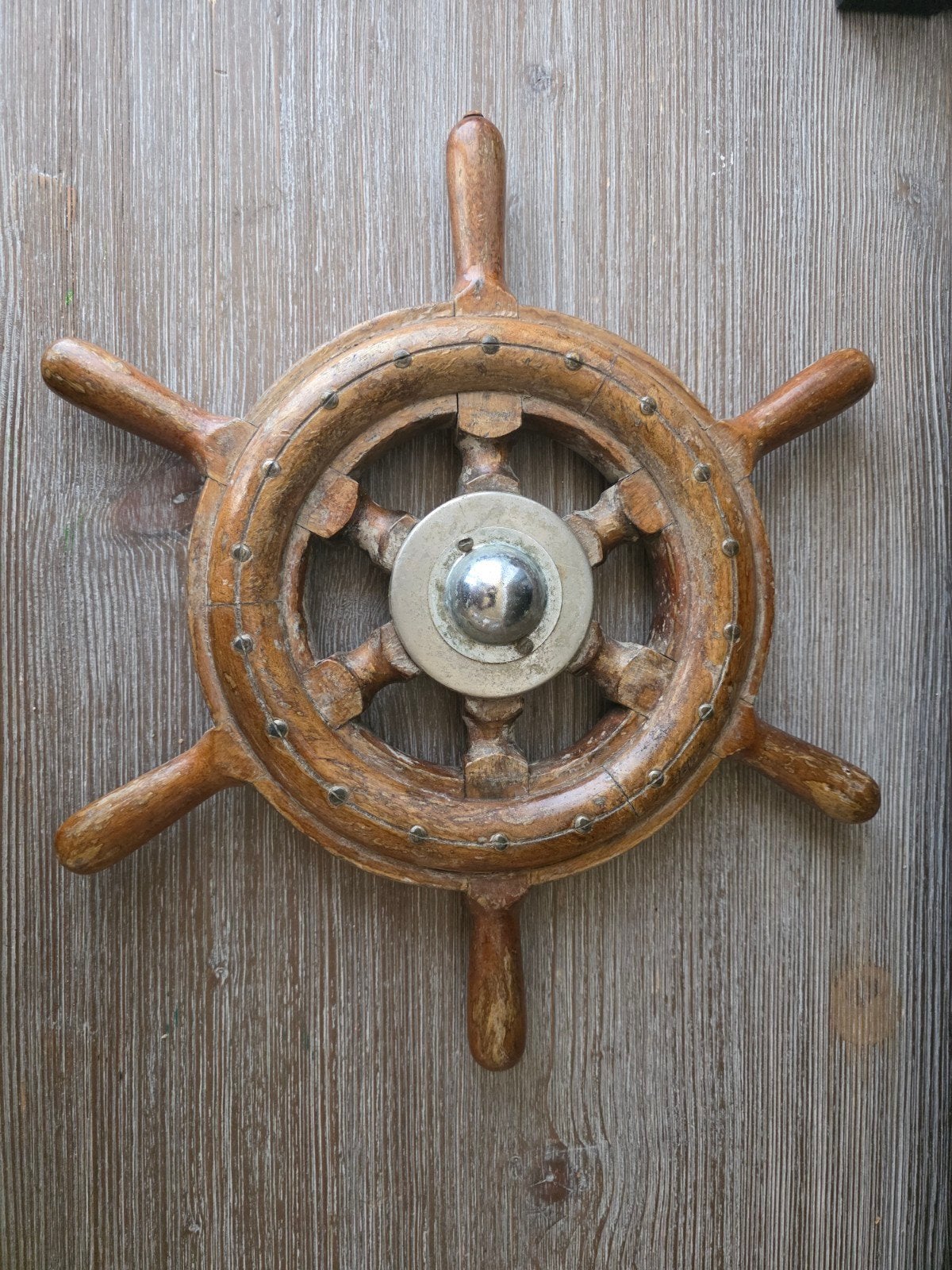 Decoratief houten stuurwiel - Maritieme decoratie, Ophalen of Verzenden