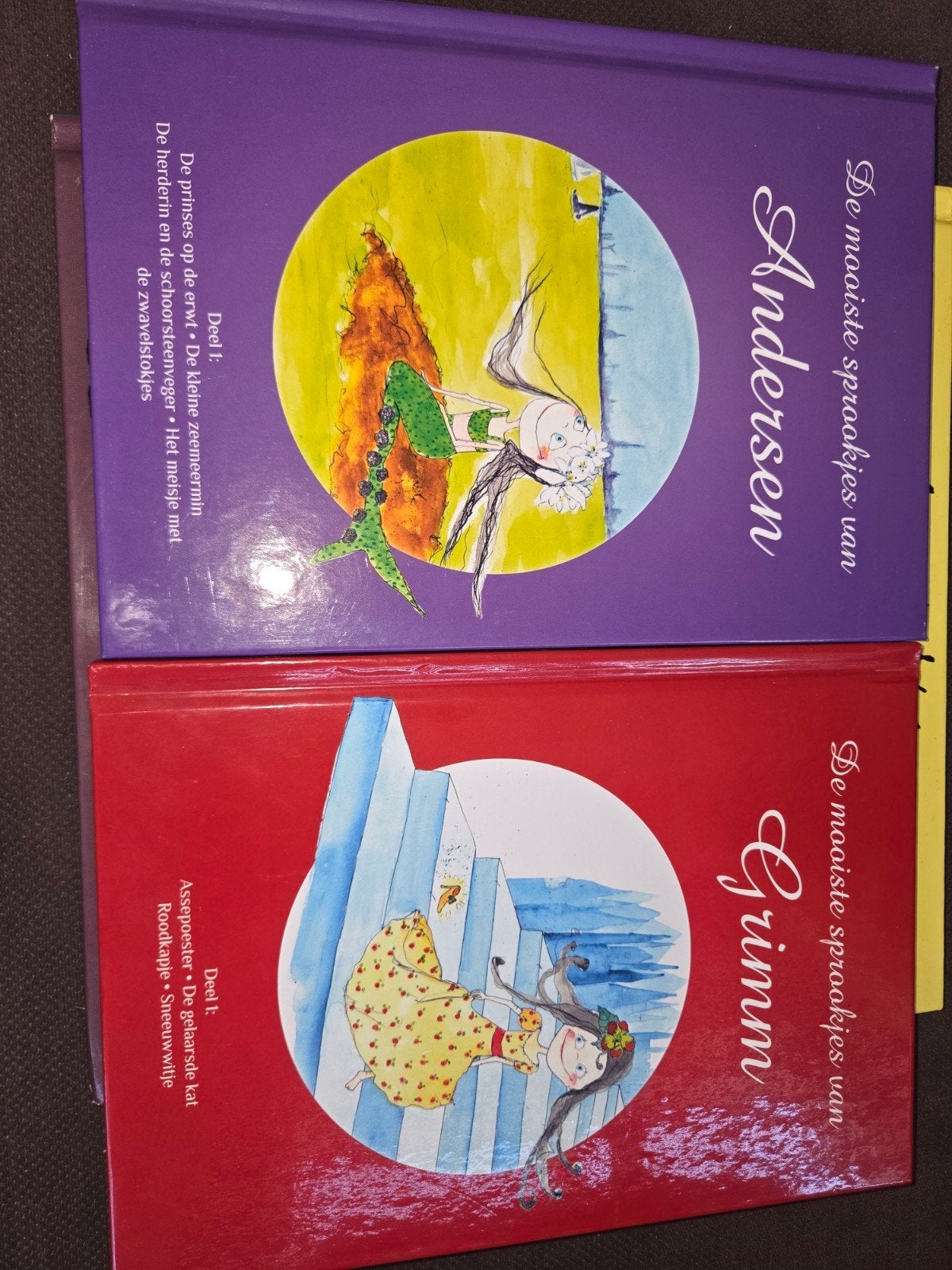 2 sprookjesboeken: Grimm en Andersen (8 sprookjes), Ophalen of Verzenden, Zo goed als nieuw