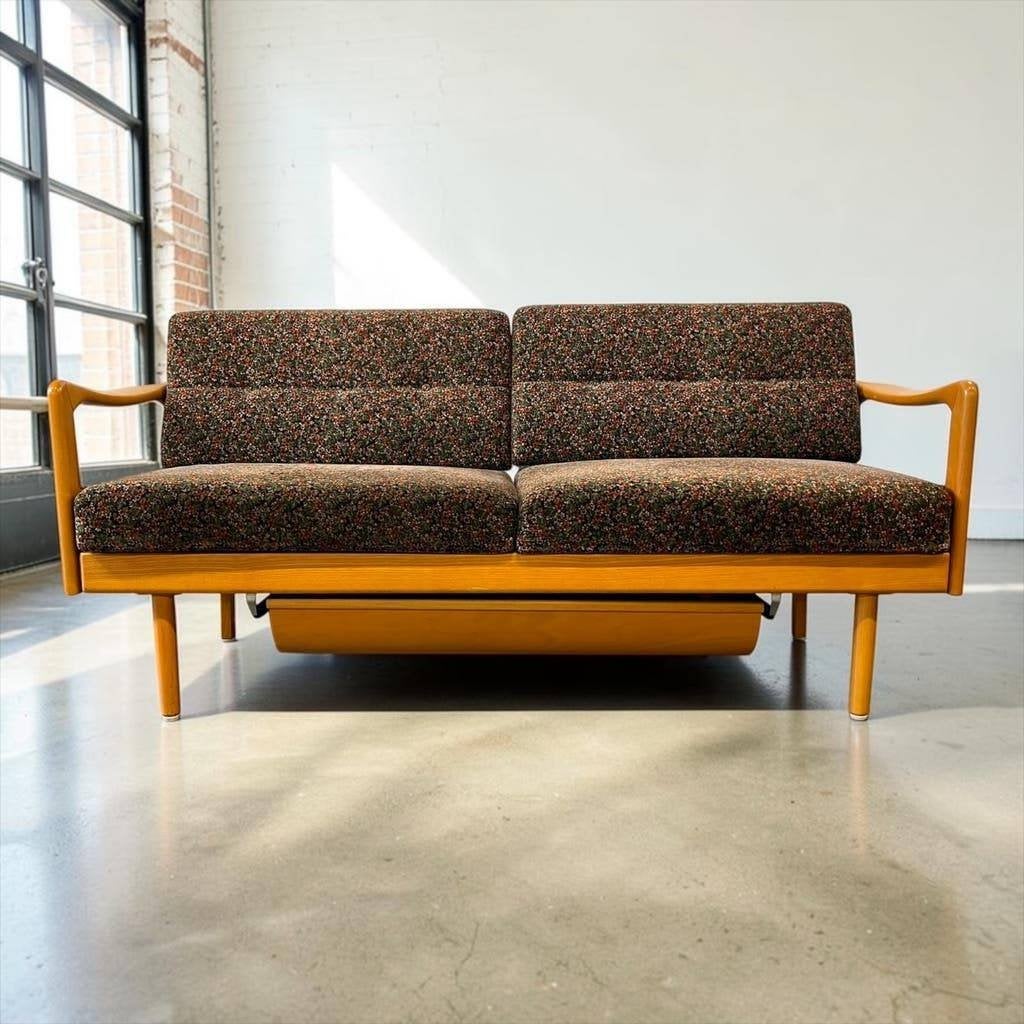 Vintage houten daybed / zetel / canapé KNOLL, Ophalen