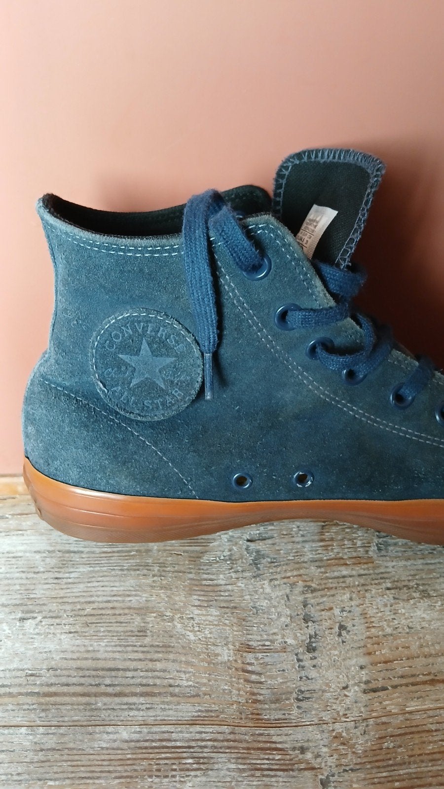 Converse All Star High Top Sneakers - Blauw Suede, Ophalen of Verzenden, Gedragen, Blauw, Sneakers of Gympen
