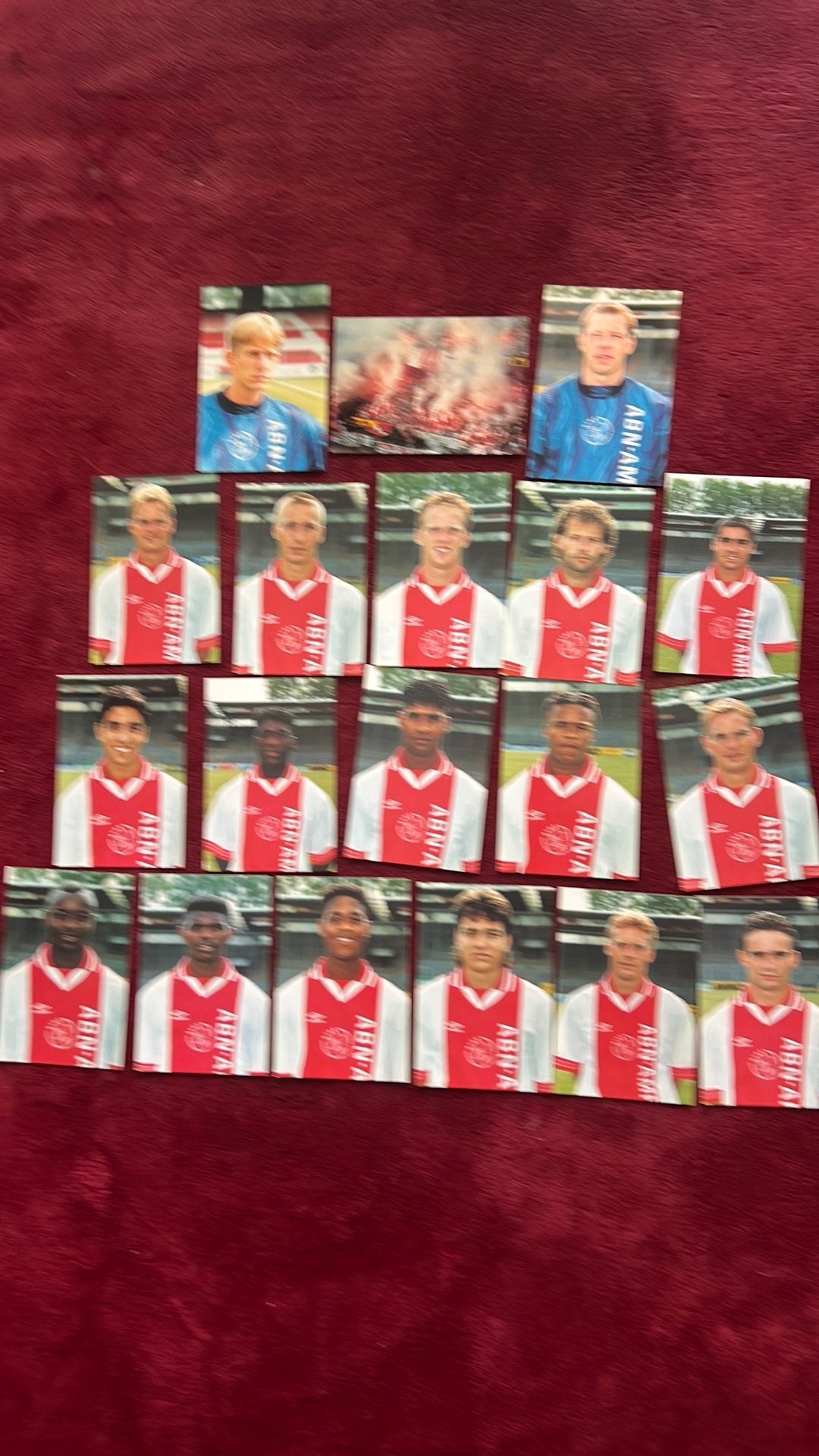 AJAX spelerskaarten van de Ajacied jaren 90 Umbro ABN AMRO, Verzamelen, Ophalen of Verzenden, Zo goed als nieuw, Ajax, Spelerskaart