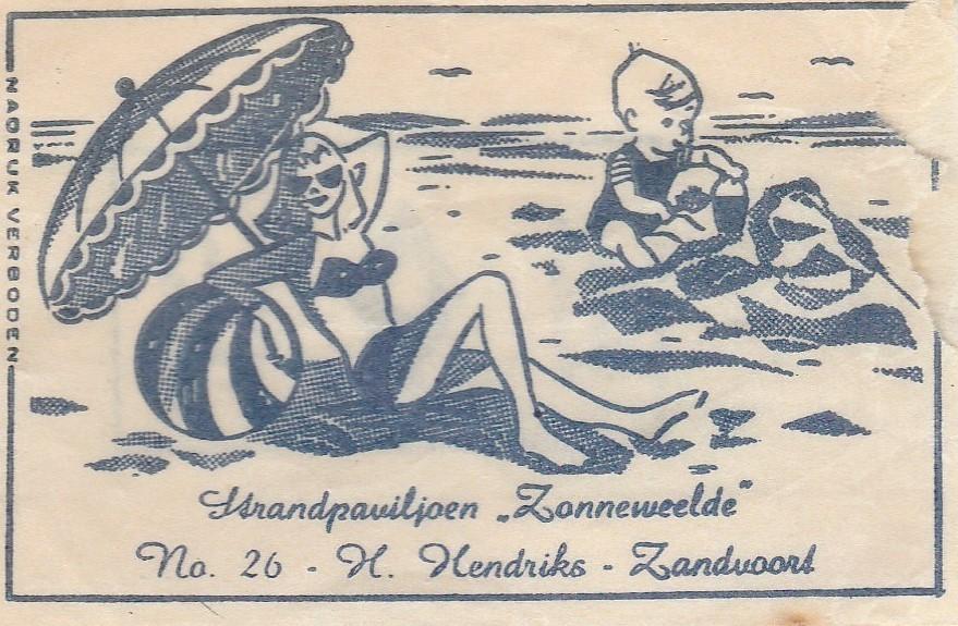 strandpaviljoen Zonneweelde Zandvoort - H Hendriks, Ophalen of Verzenden